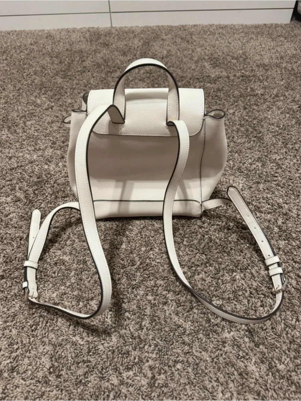 kate spade White Leather Backpack